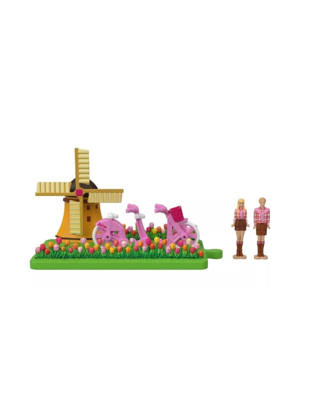 Barbie The Movie Windmill Scene Playset With Bikes & Figures 2 Inches Ages 4+ By